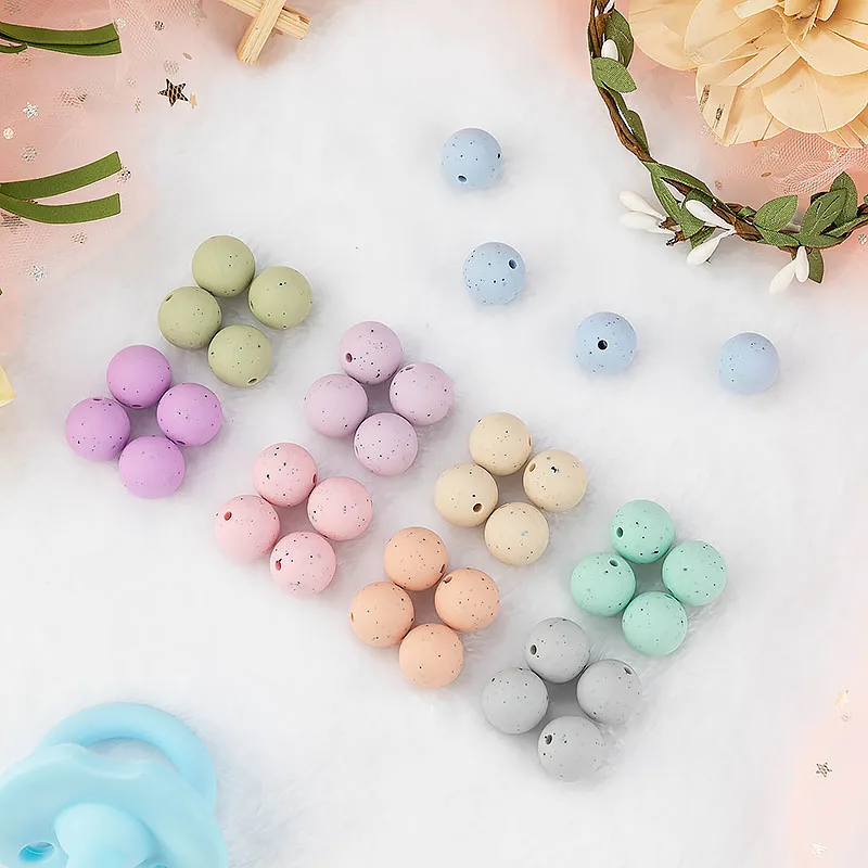 New 10Pcs/lot 15mm Silicone Beads BPA Free Material for DIY Baby Teething Beads Necklace Toy Gift Food Grade Baby Teether