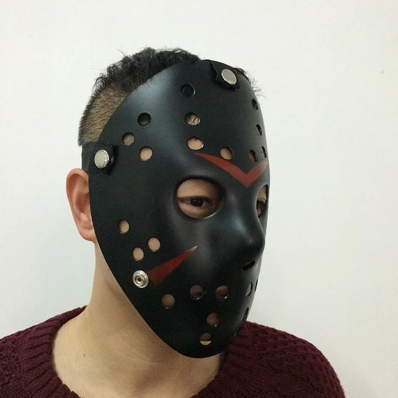 أسود أبيض مخيف تأثيري هالوين جيسون Voorhees فريدي قناع هوكي مهرجان حفلة هالوين قناع تنكر