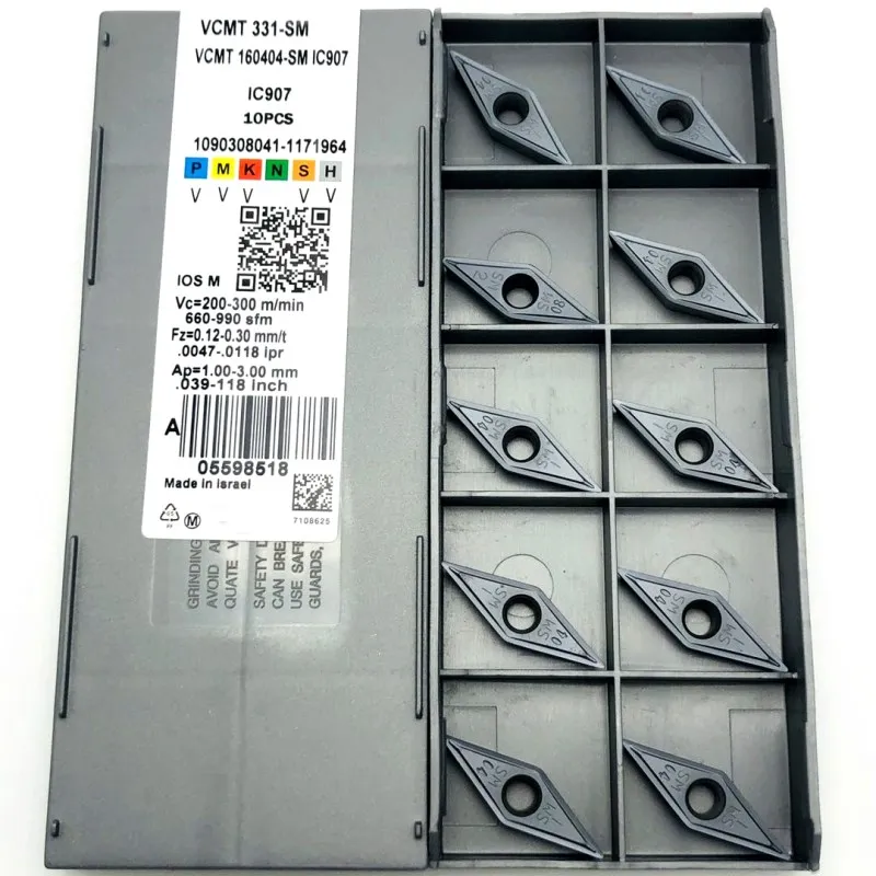 VCMT160404 SM IC907 IC908 di Utensili In Metallo Duro CNC Strumento Tornio Utensile Da Taglio Al Carburo Indicizzabili Utensili di Tornitura In Metallo VCMT 160408