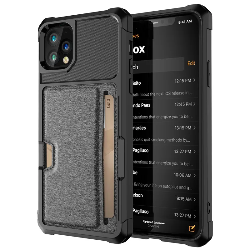 PU Leather Wallet Protection Case For iPhone 11Por max 6 8 7 Plus X XR XSMAX Credit Card Slot Flip Armor Shockproof Cover Buckle