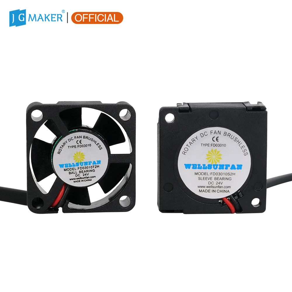 

JGMAKER A3S A5 A5S Artist D Pro 3D Printer Extruder Fan of Uper and Down without Metal Sheet 24V 0.1A JGAURORA