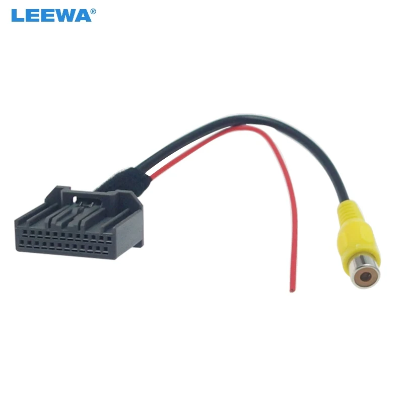 LEEWA Auto Parking Rear Camera Video Plug RCA Reversing Cable Adapter For Honda Crider 2013-2015 Navigation DVD #CA6121