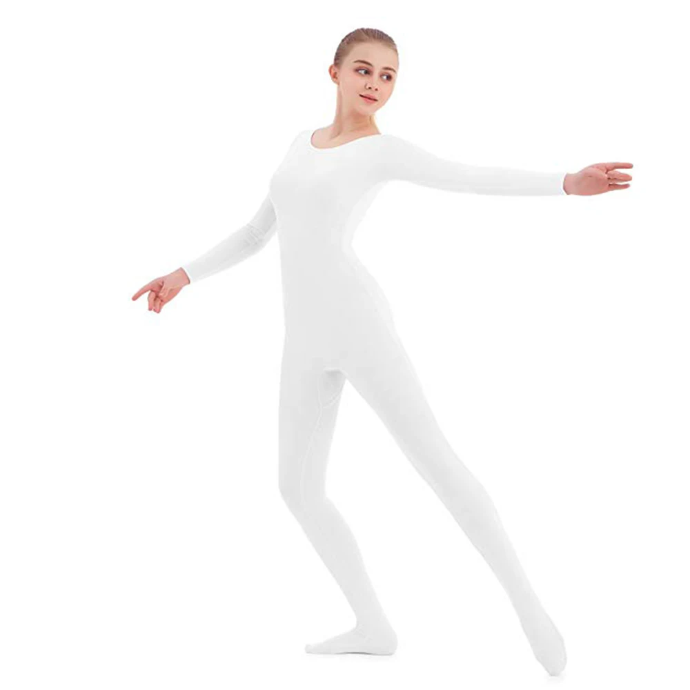 SPEERISE Langarm Unitards für Frauen Dance Schwarz Gymnastik Unitard Scoop Neck Spandex Catsuits Unisex Overalls Männer kostüme