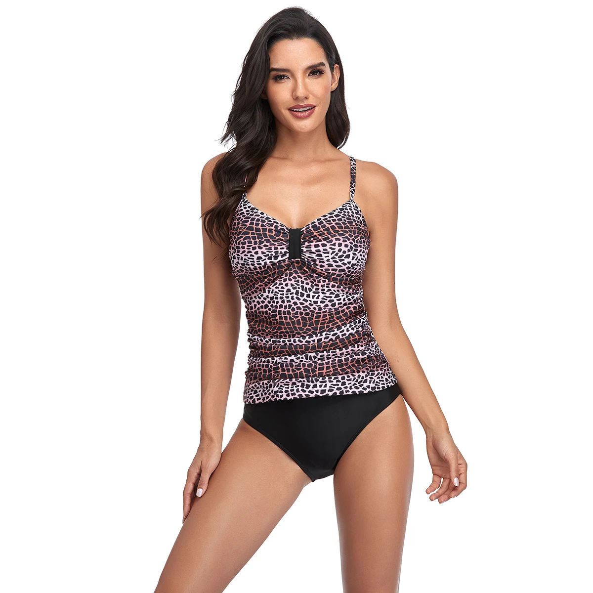 Women\'s Swimwear Printed Tankini 2021 New Push Up Two Pieces Swimsuit Plus Size String Bathing Suit Beachwear XXL
