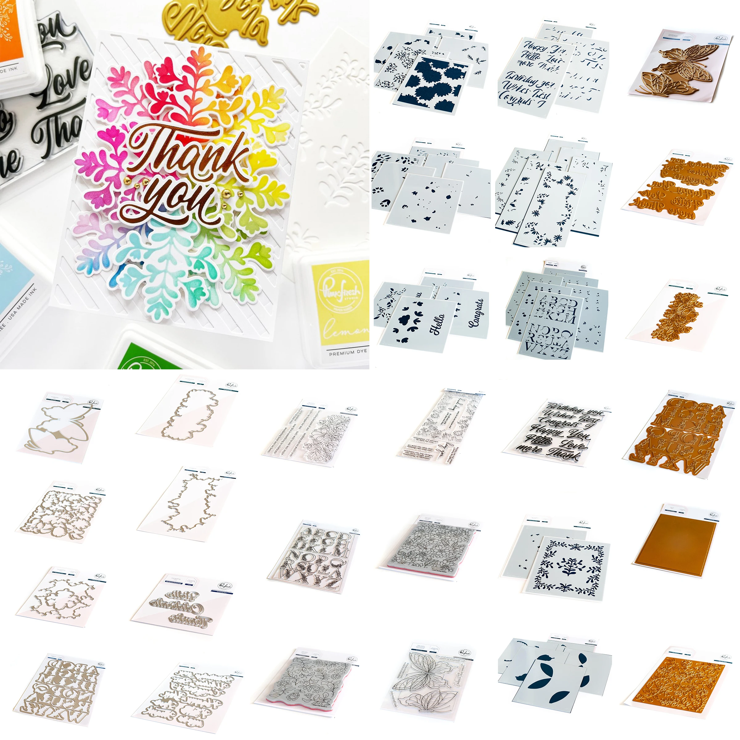 Studio Inna Alpha Scripted Greetings Metal Cutting Dies Stamps Stencils Hot Foil Set Embossing Molds for Scrapbooking Decoration