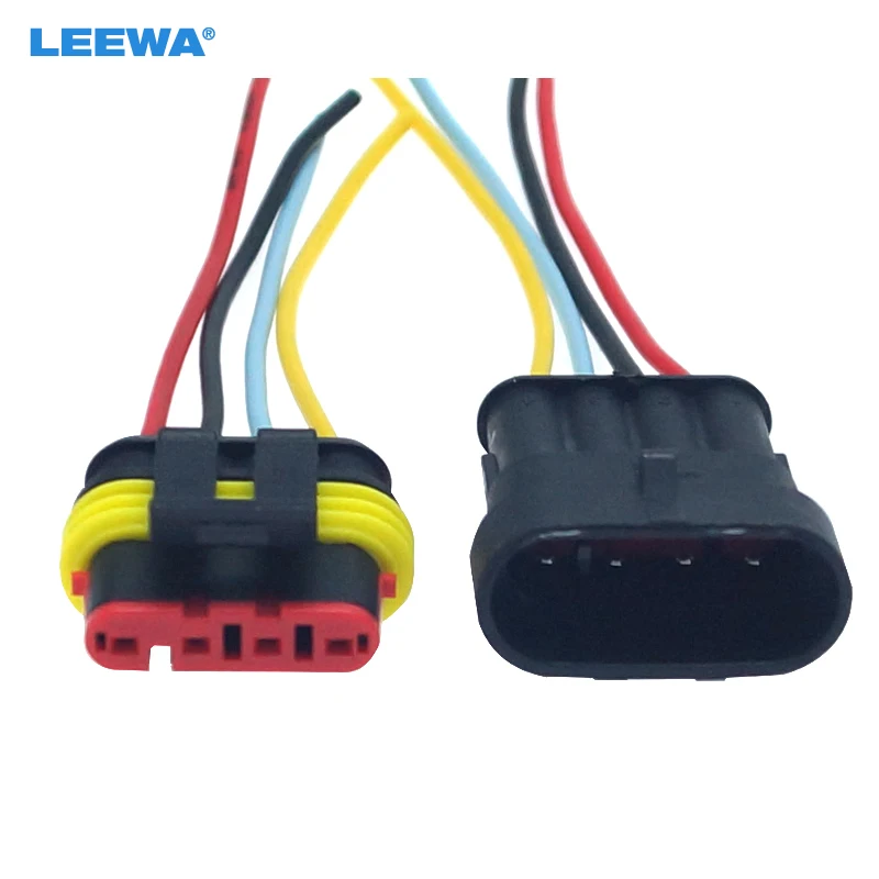 

FEELDO 30set Auto Car Waterproof 4Pin Way Electrical Connector Plug Wire Harness Motorcycle AWG HID Socket Adapter #CA6123