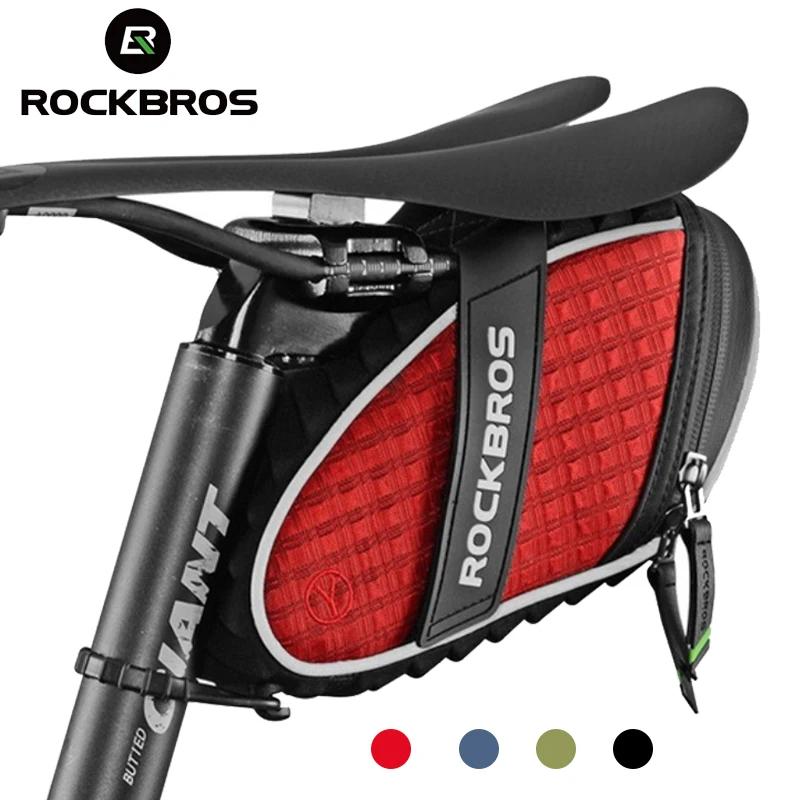 ROCKBROS Rainproof Saddle bag Cycling Rear Seatpost Bag Reflective Bicycle Bike Bag Shockproof Bicycle Bag MTB Bike Accessories