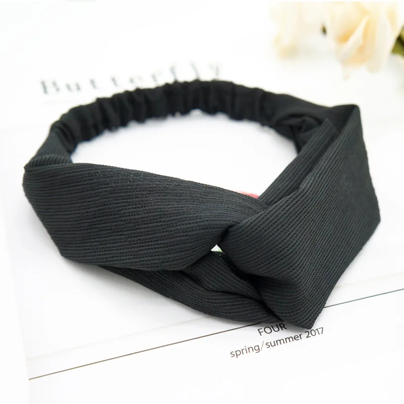 Korean Style Solid color Women\'s Hair Band Cotton Casual Face Shield Headband Female Woman Hair Accessories