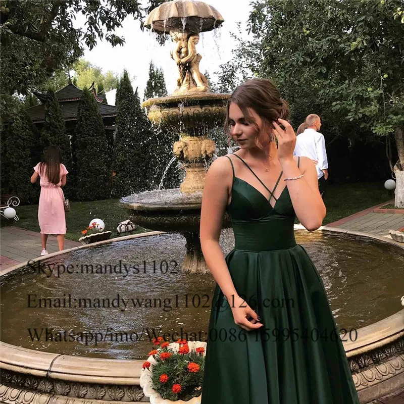 Emerald Green Prom Dresses Long 2020 Sexy Split rochii Dress Woman Party Night Plus Size Elastic Satin Vestidos largos de fiesta