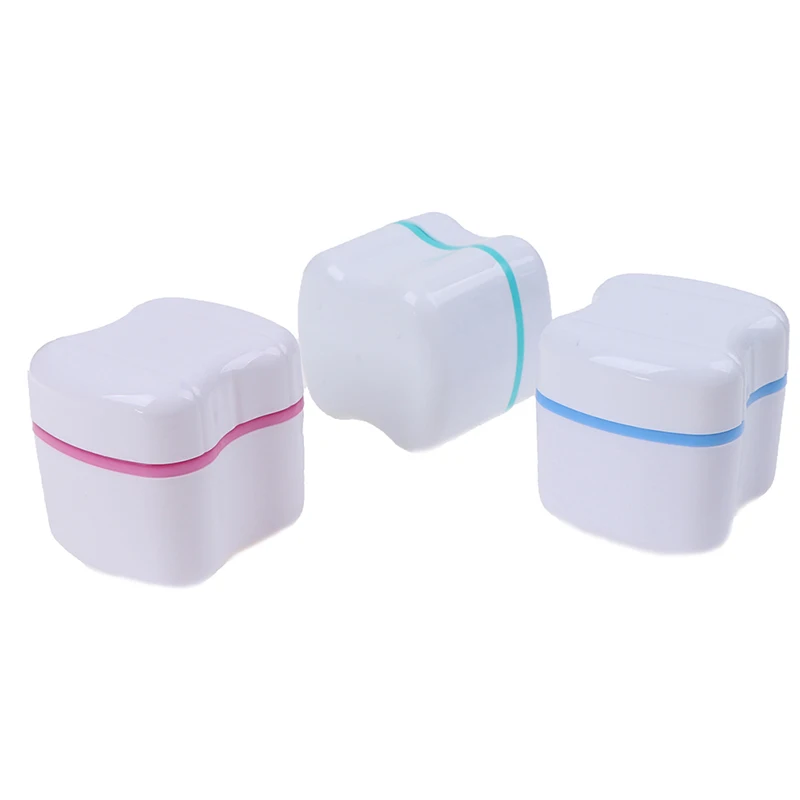 1PC Denture False Teeth Storage Box Case With Filter Screen Container Cleaning Teeth Cases Artificial Tooth Boxes