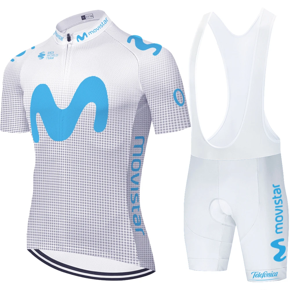 Camiseta de ciclismo DEL EQUIPO Movistar para hombre, ropa de verano para bicicleta, 2023