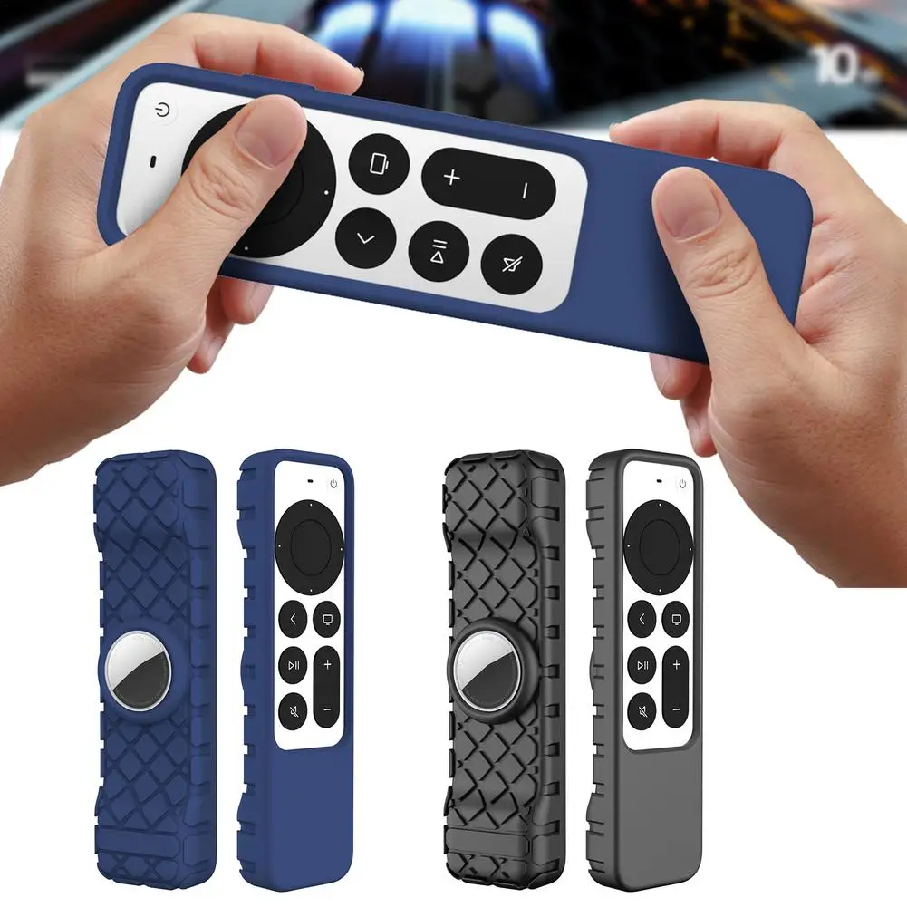 Anti-Lost Protective Case For 4K HD TV SiriRemote Anti-Slip Durable Silicon Shockproof Cover ForAirTag Applicable