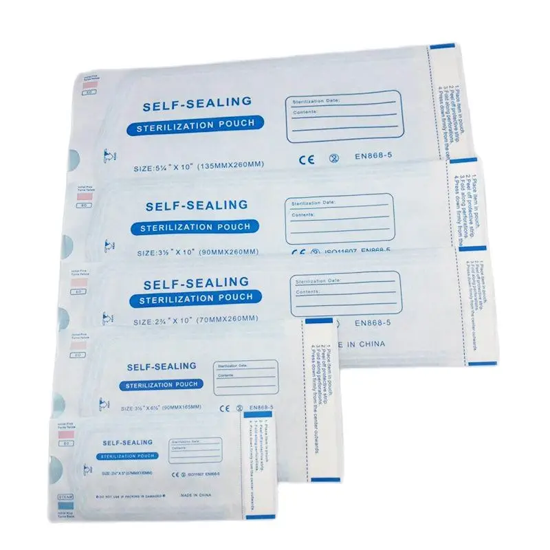 200pcs/Pack Dentista Self Sealing sterilization Pouch Dentistry Medical Grade Paper+CPP/PET Film Odontologia Dental 57*130mm