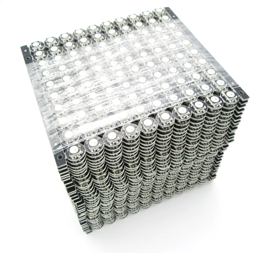 10-1000 Stuks WS2812B WS2812 SK6812 DC5V Led Chip 5050 Smd Rgb Rgbw Rgbww Zwart Wit Ronde Pcb Board heatsink WS2811 Ic Ingebouwde