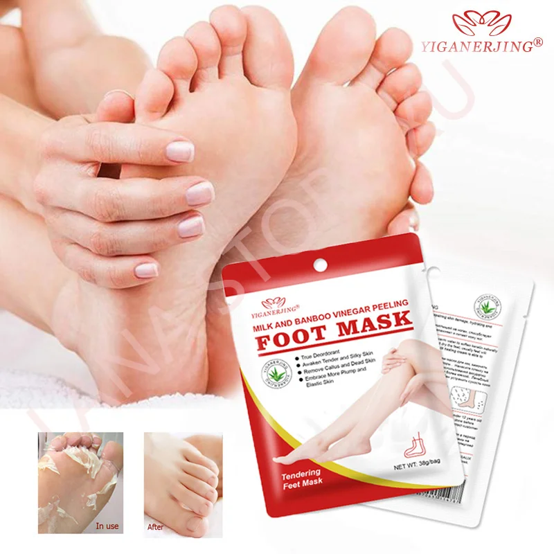 

3/5 pairs YIGANGERJING Foot peel Mask Remove Dead Skin Heel Crack Exfoliating Spa Exfoliator Moisturizing Socks Beauty Salon