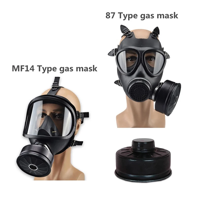 MF14/87 Type Gas Mask Full Face Mask Chemical Respirator Natural Rubber  Filter Self-Absorption Chemical Industrial Mask