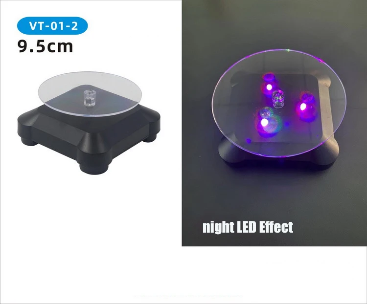 Mini Modle Display Turntable with LED Doll Stands Bracket Action Base Suit for Hight 10-18cm Figure Robot MG Rotation Showcase