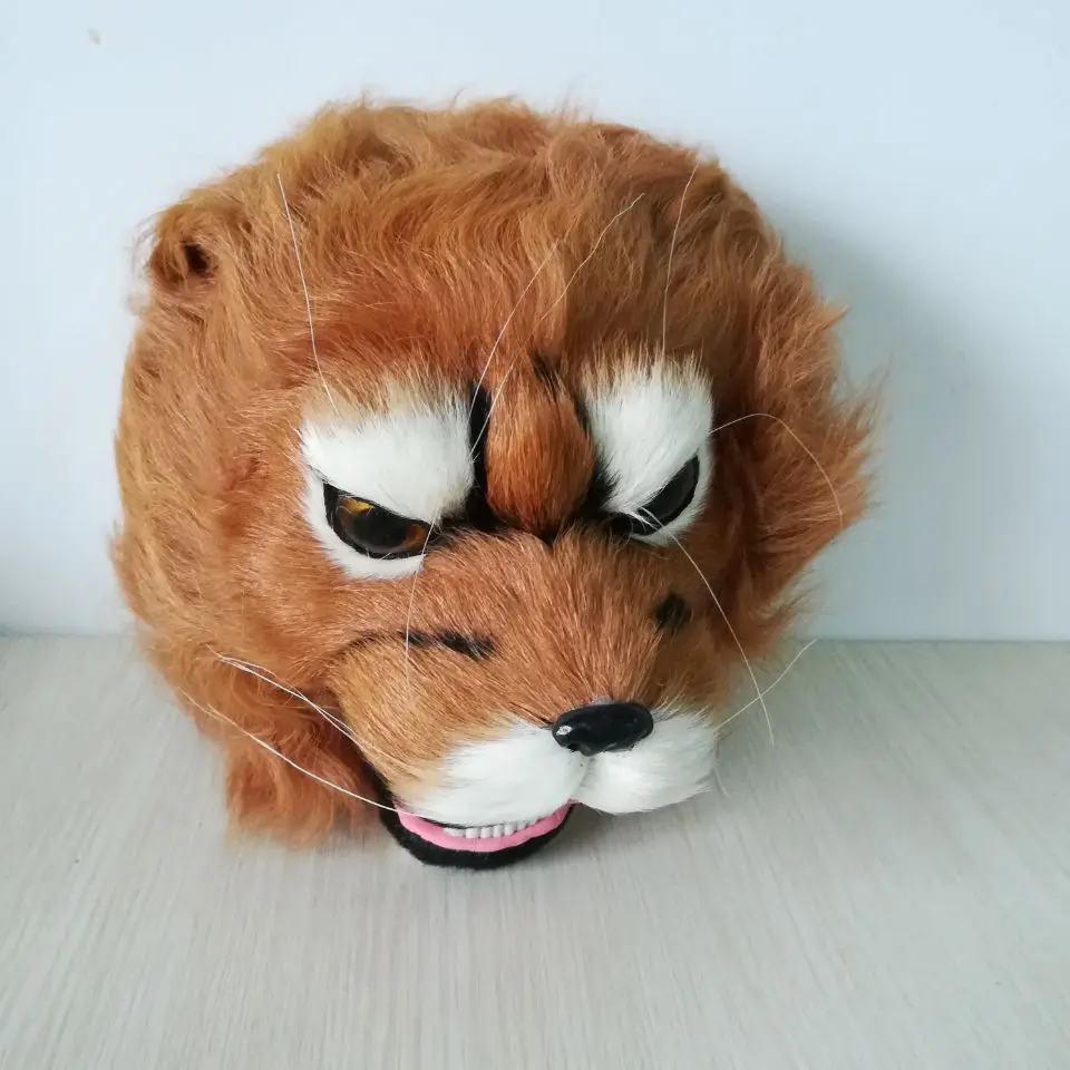 simulation lion head about 22x20cm hard model plastic&furs lion wall pandent handicraft home decoration toy gift w7019