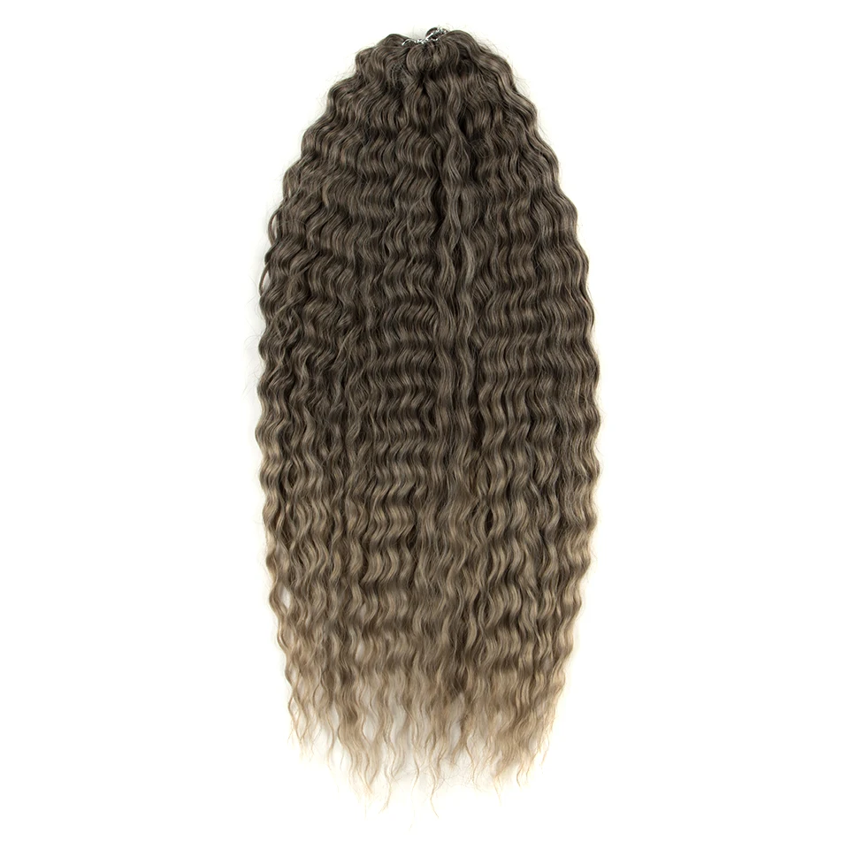 Ariel Hair Synthetic Twist Crochet Curly Hair 24 Zoll Water Wave Braid Hair Ombre Blonde Brown Deep Wave Flechten Haarverlängerung – Detail 12