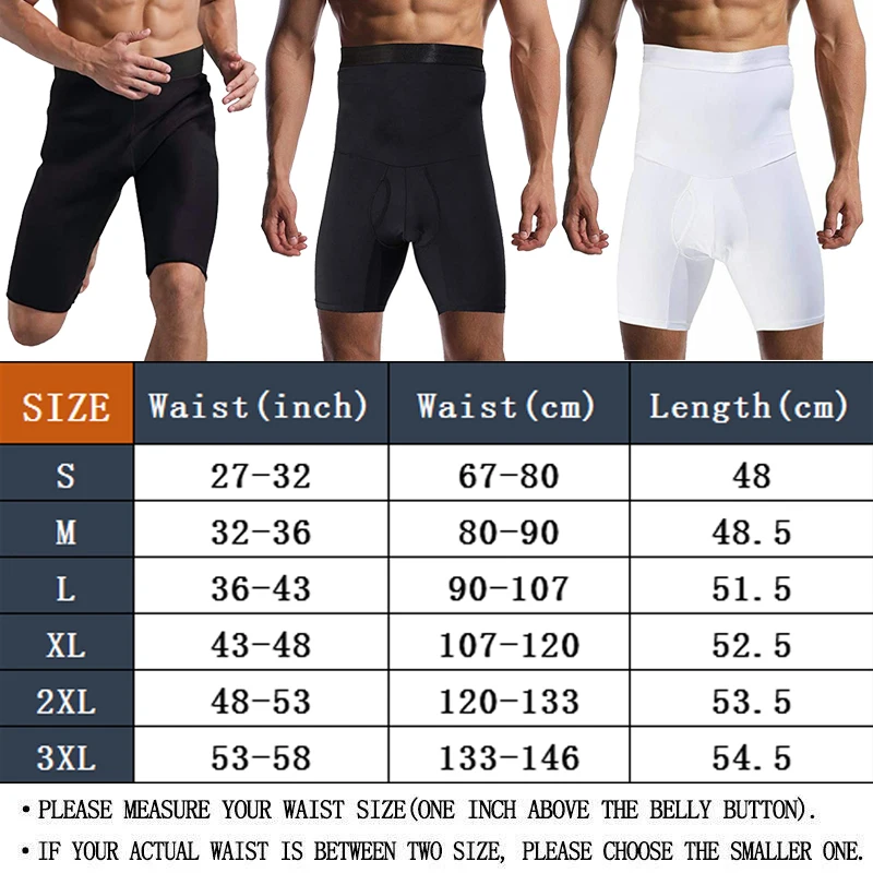 Los hombres sudor Sauna pantalones Thermo adelgazamiento muslo barriga Shaper Control pantalones cortos de cintura alta ropa interior ropa de cuerpo