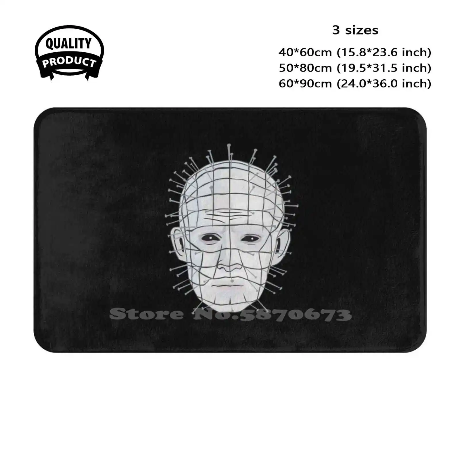 Pinhead Soft Cushion Home Carpet Door Mat Car Rug Hellraiser Pinhead Clive Barker Cenobites Horror