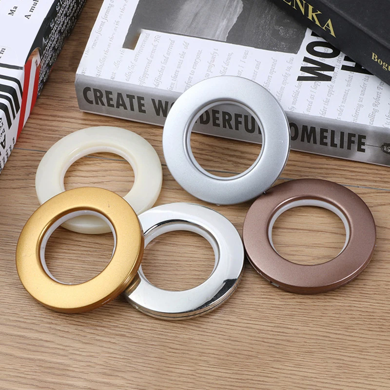 8 Pack Curtain Grommets 40mm Curtain Eyelet Rings Grommet Kit Nanoscale Low Noise Curtain Rings for Window Bathroom