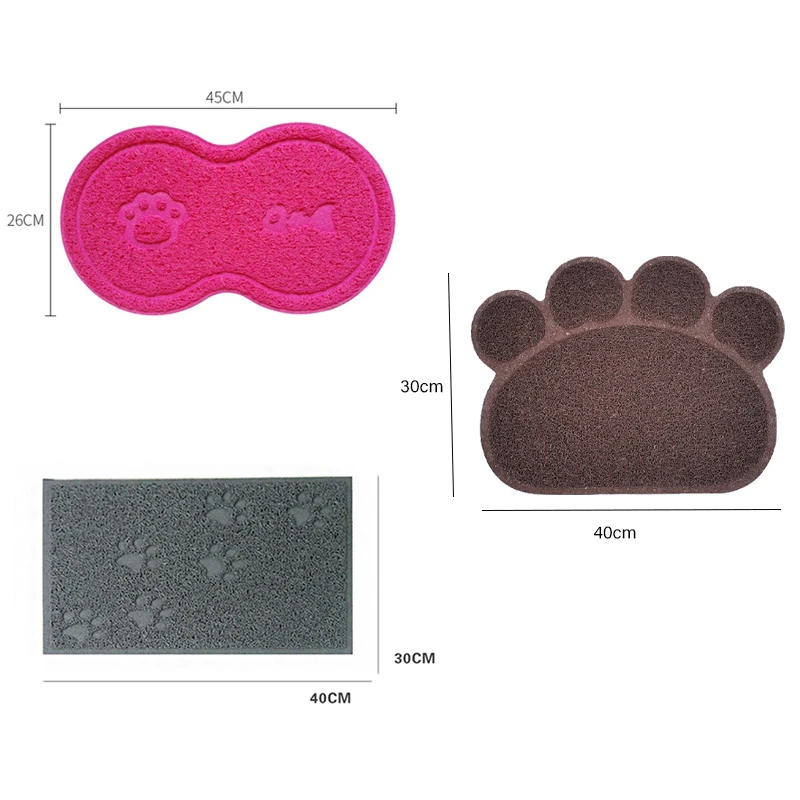 PVC Pet Feeding Mat, Litter Pad, Cute Paw Pad, Bed Dish Cushion, Bowl, Food Placement, Placemat Tray, Toilet, Waterproof