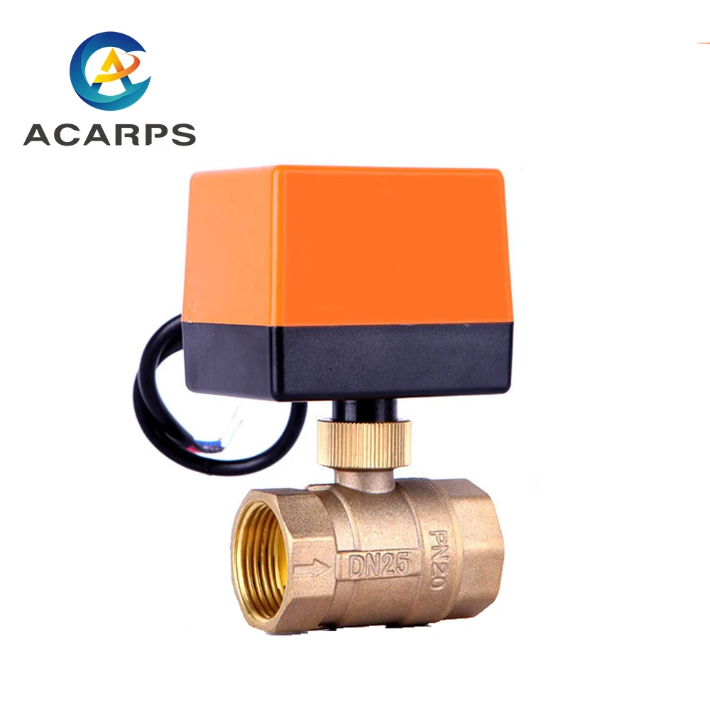 

1" Electric Ball Valve 3-wire 2 way Control Brass Motorized Ball Valve 220V 12V 24V