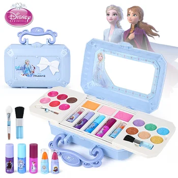 Disney new girls frozen 2 księżniczka elza anny kosmetyki zabawkowy zestaw do makijażu z pudełkiem dla dzieci księżniczka modne zabawki bawić się w prezenty do domu