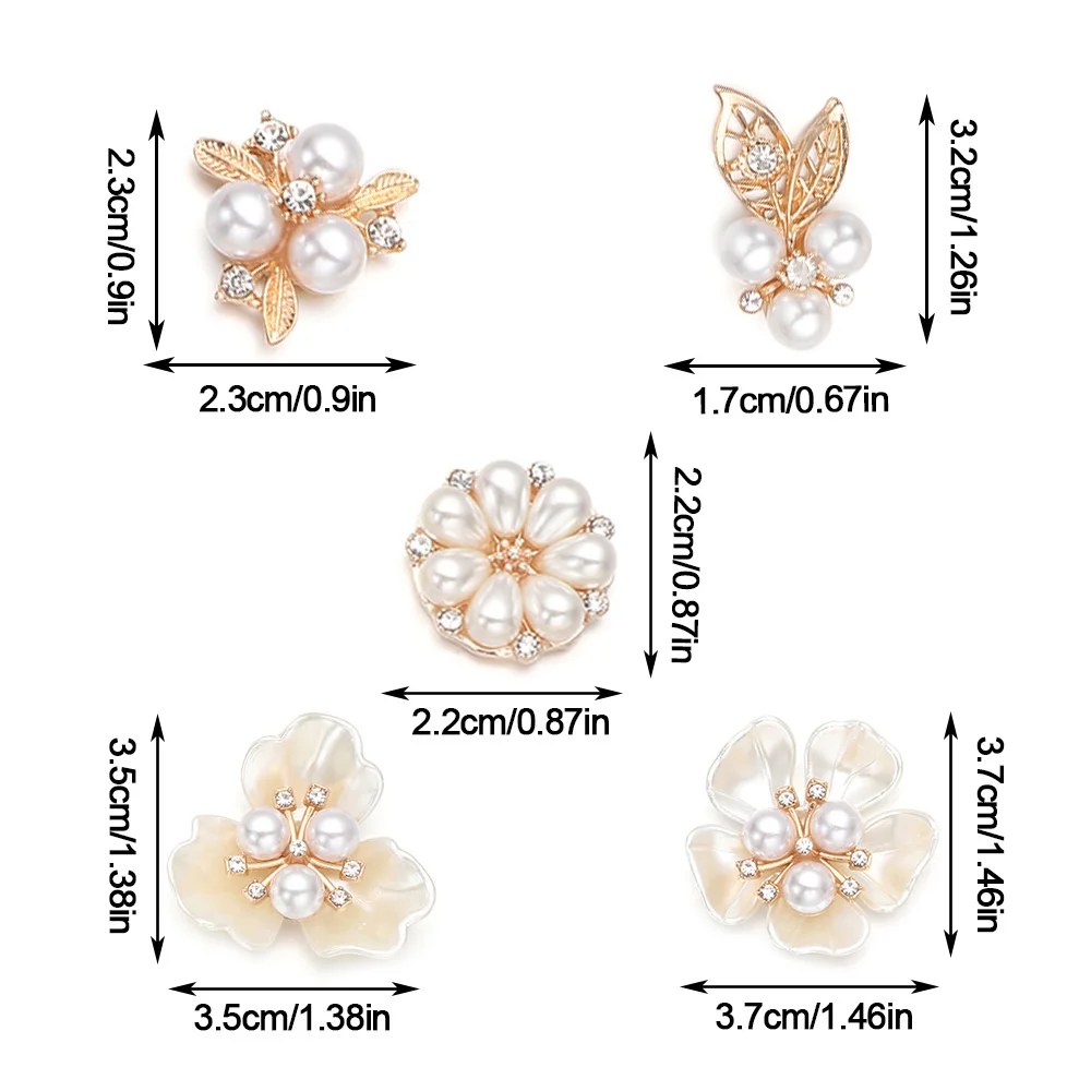 10 sztuk DIY rzemiosło kwiat przyciski ze strasu guzik perłowy dekoracje ślubne Diy Alloy Cryustal Bow akcesoria guzik do szycia