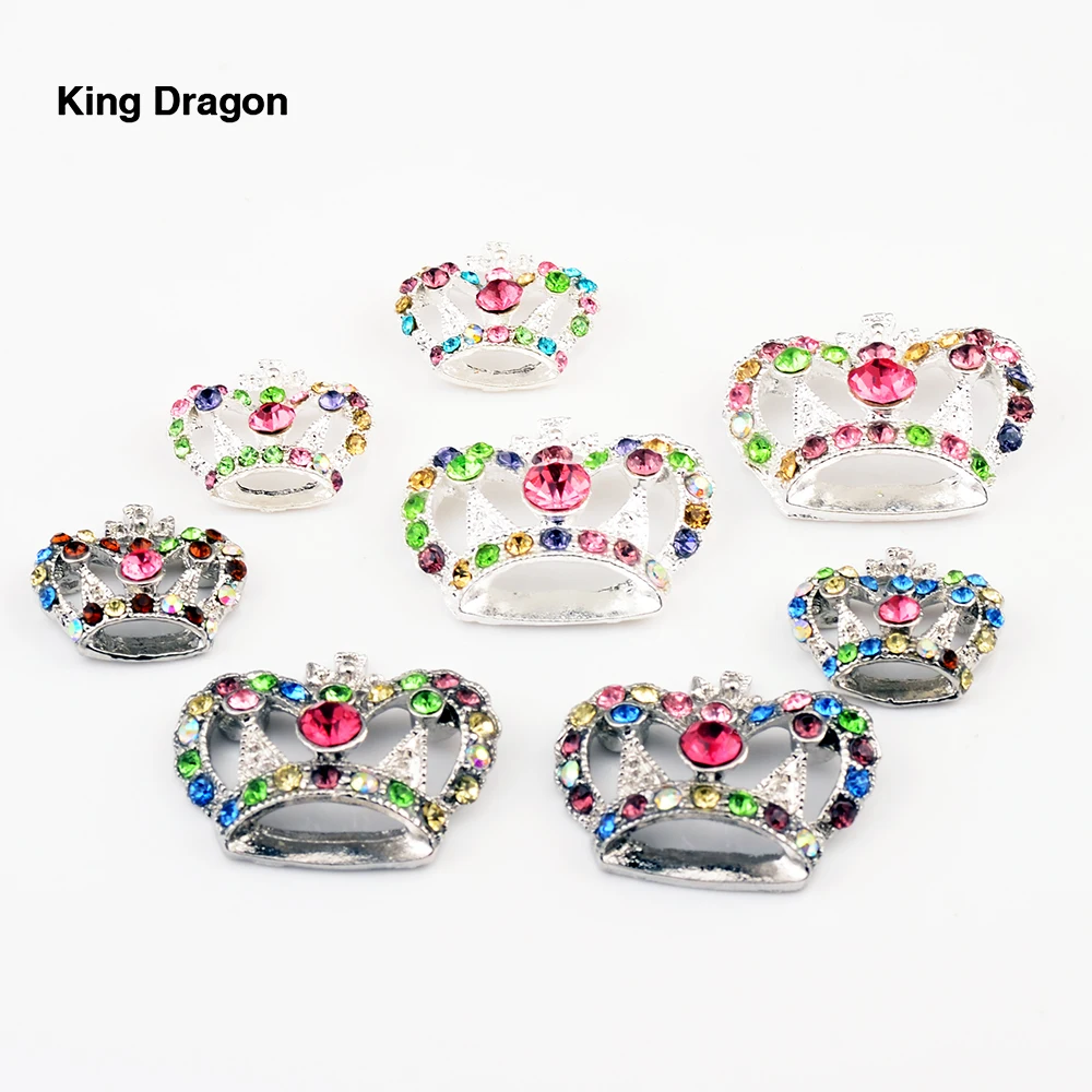 New Arrival Rhinestone Crown Used On Decoration Or DIY Flat Back 19MM Or 29MM 5PCS/Lot Silver Color KD622