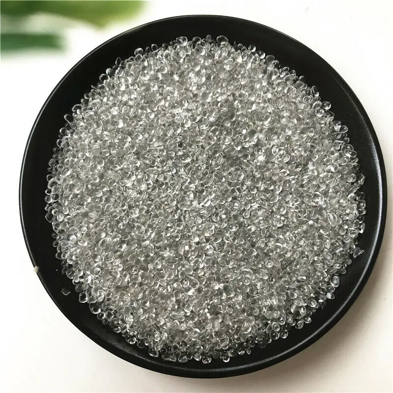 50g 2-5mm K5 White Glass Gravel Glaze Stone Rock Polished Aquarium Specimen E292  Stones and Crystals