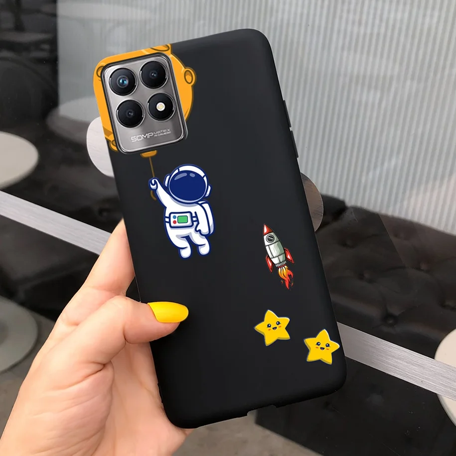 For Realme 8 8i Case Cute Daisy Cactus Painted Phone Cases For Realme 8 Pro RMX3081 Realme8i RMX3151 Soft Cover Protector Fundas