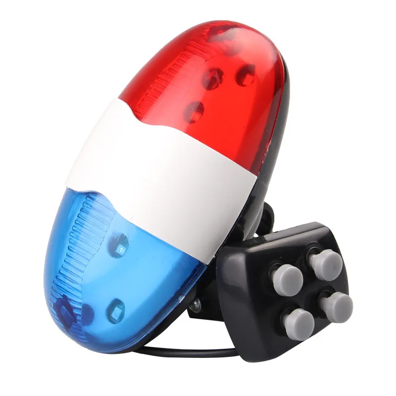 Bicycle Bell Bike 4 Tone Sounds Bell Motorcycle Police Car Light Electronic Horn loud Siren Bike 6 LED Rear Light Trumpet