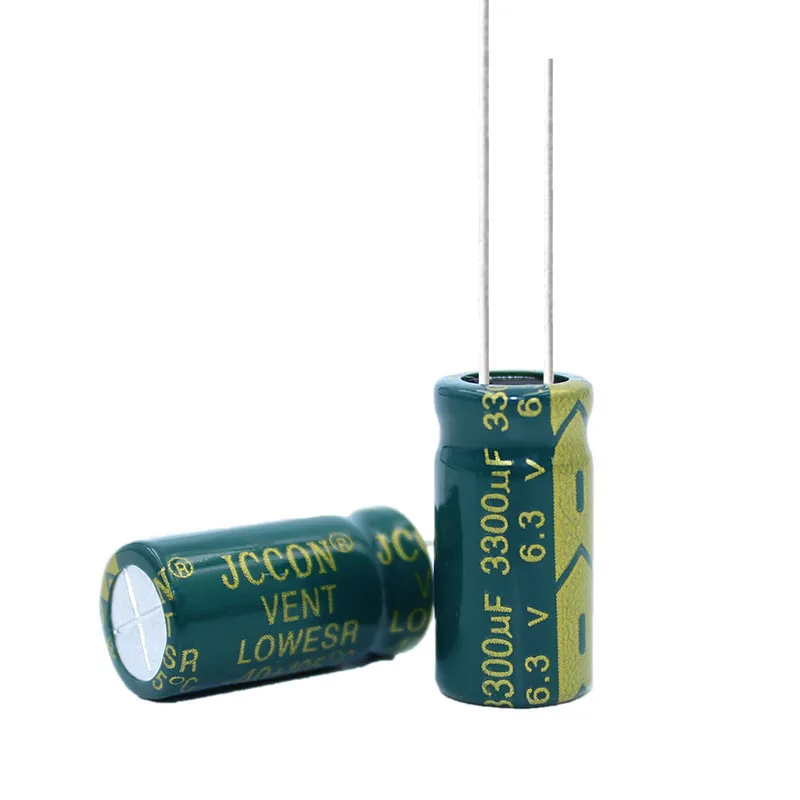 10pcs High frequency low resistance aluminum electrolytic capacitor 6.3v3300uf 3300uf6.3v volume: 10X20