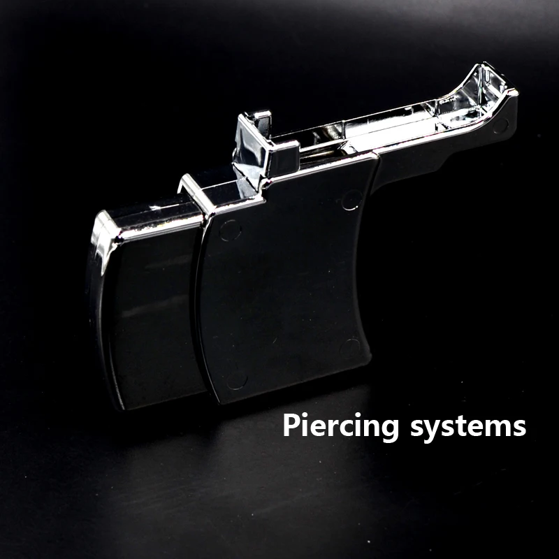 Safety & Easy Professional Ear Piercing Gun Unit Ear Stud Piercer Tools (Piercing uinit+Push Gun+Mark Pen+Ruler+Silicone Ear)