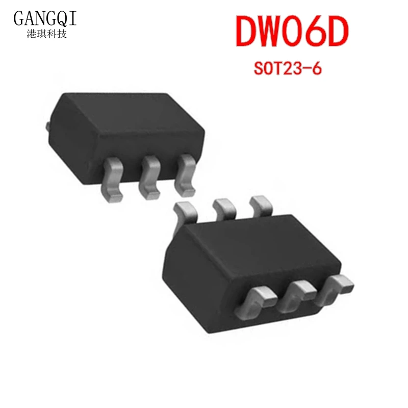 20PCS DW06D SOT23-6 DW06 SOT23 2-in-1 lithium battery protection IC Chip