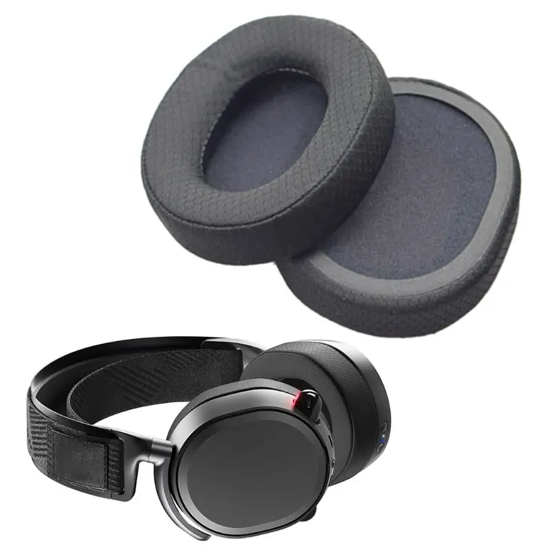 Skóra owcza Earpads łączenie tkanina z siateczki poduszki nauszne pokrywa dla SteelSeries Arctis 3 5 7 Pro słuchawki 1 para wymiana