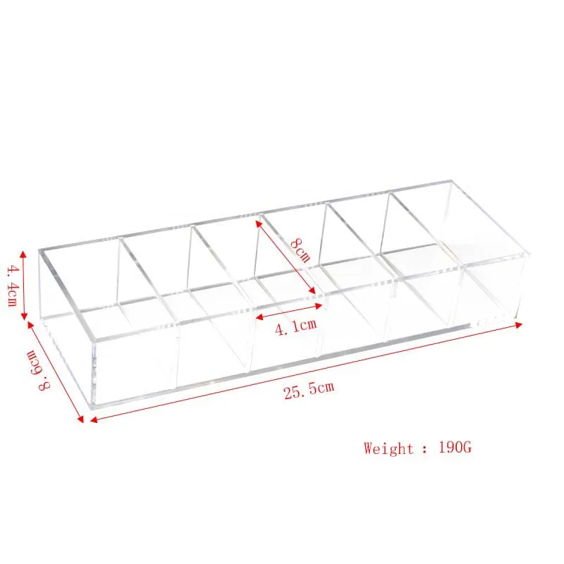 Removable Air Cushion box Acrylic 6 Grid Makeup Organizer Powder Storage Box Lipstick Tools Eye Shadow Case Jewelry Cosmetic Box