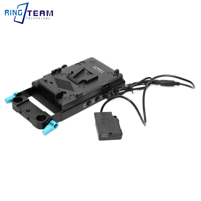 DC to EN-EL14 Dummy Battery EP-5A DC Coupler + V Mount Plate for Nikon Camera P7700 P7000 D6500 D5500 D5300 D5200 D5100 D3300