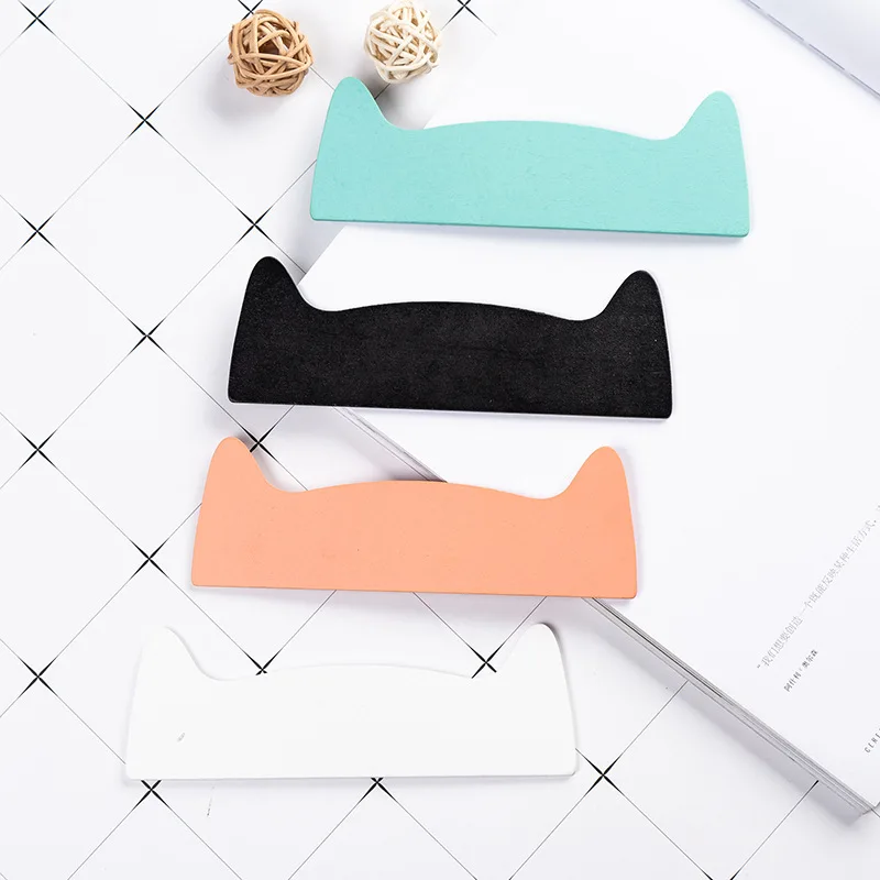 12 Pcs Cartoon Creative Cat Wooden Stationery Ruler Student Cute Color Drawing Hand Ruler 15cm