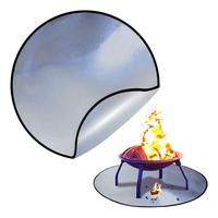 Fireproof Mat Reusable Under Fire Mat Protecting Deck Lawn Patio From High Temperature Easy To Clean Round Heat Resistant P