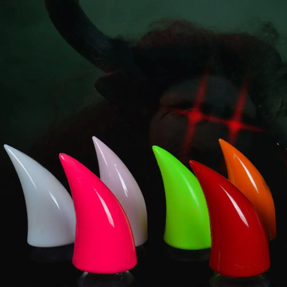 80% HOT SALES ！！！1Pc Motorcycle Helmet Cool Devil Ox Horn Decor Suction Cup Headwear Accessory