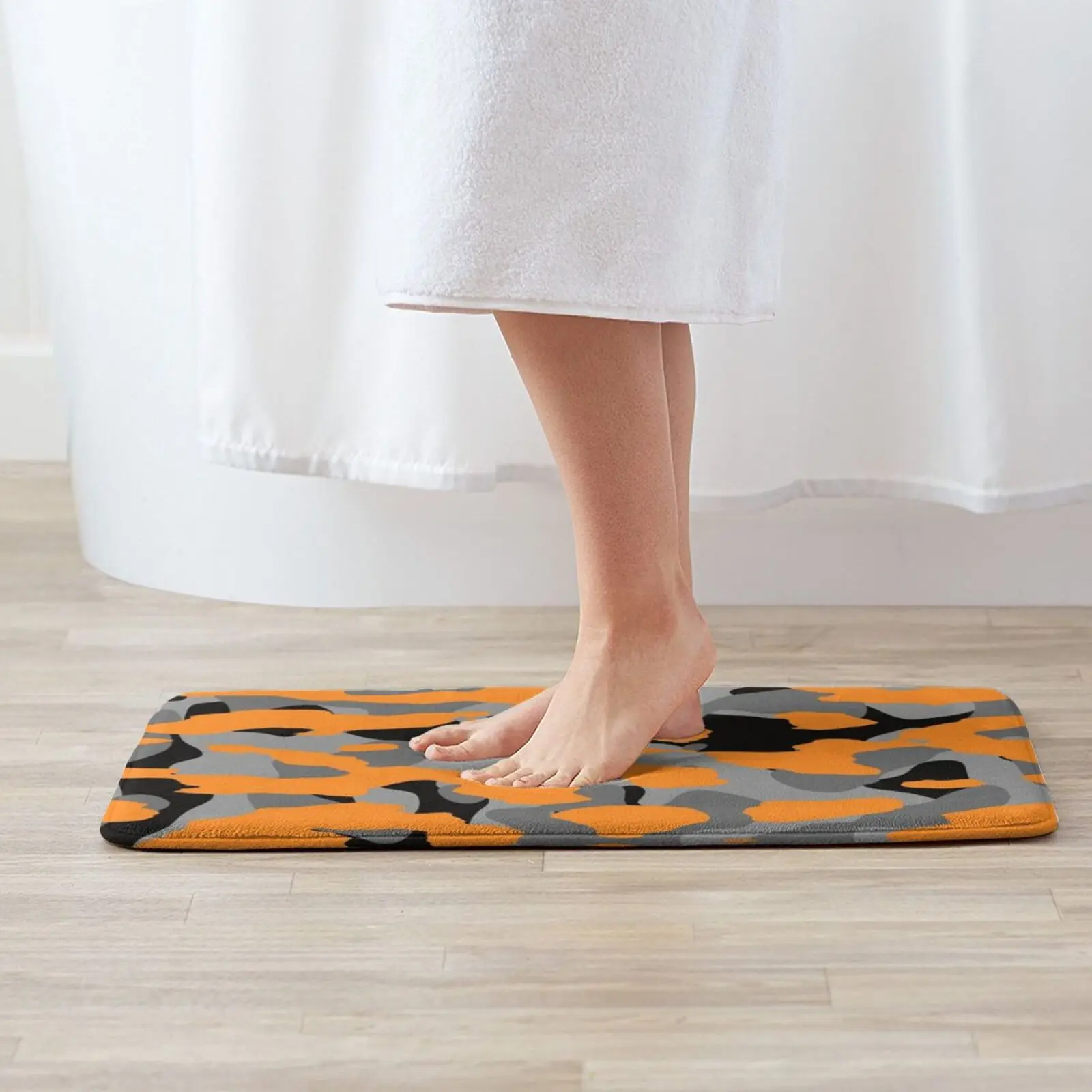 Orange Camo Mat Rug Carpet Anti-Slip Floor Mats Bedroom Camouflage Orange Hunting Hunter For Women For Her For Girls For Men - view 2