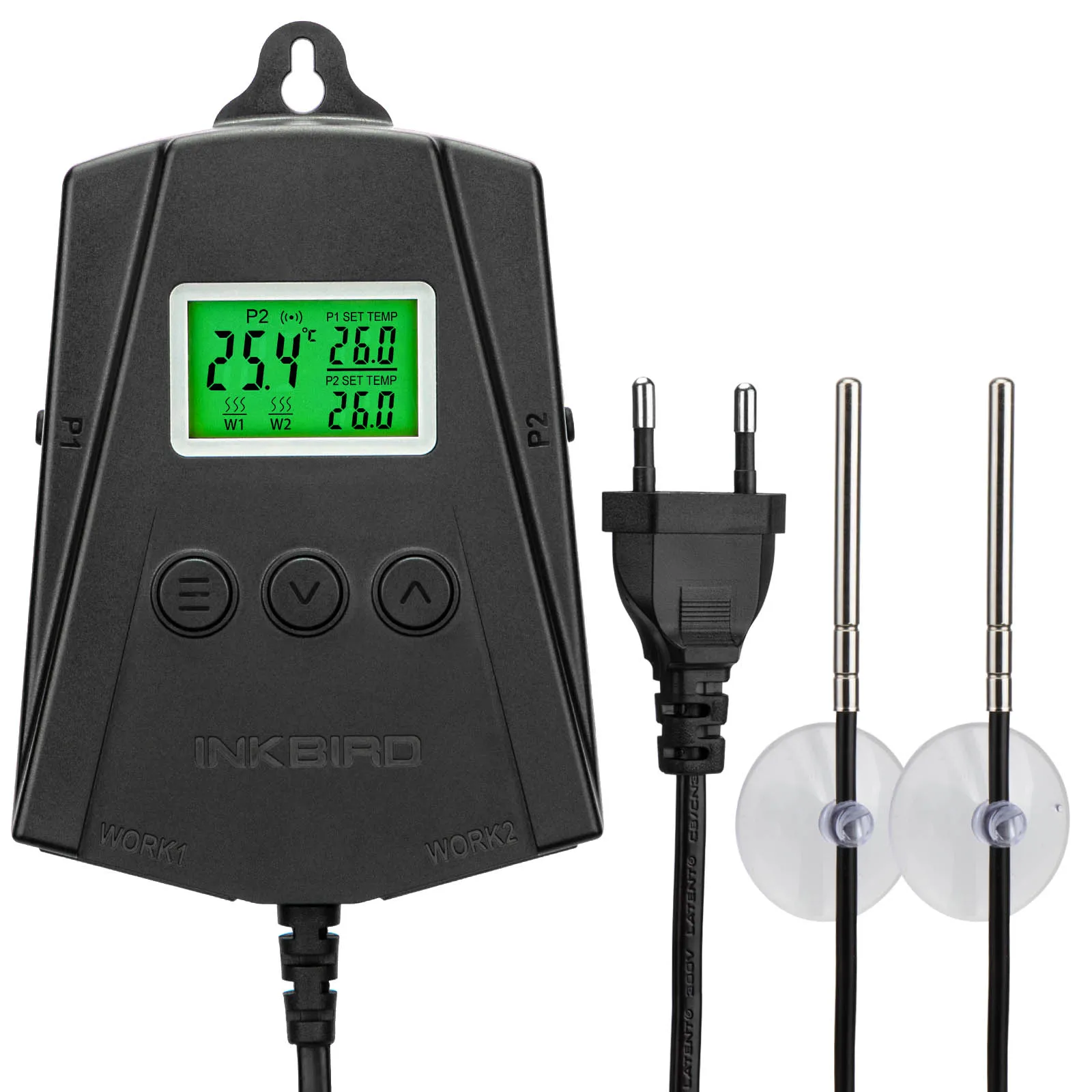 Inkbird IPT-2CH Temperatur WiFi Heat Mat Thermostat Controller US/EU Plug for Seed Germination Reptiles Home Brewing Incubation