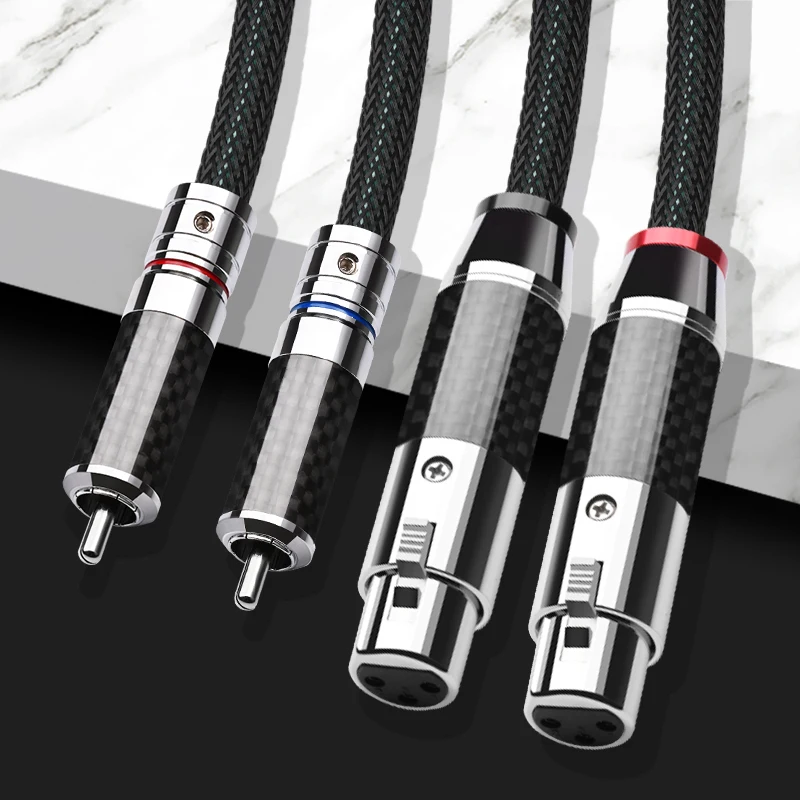 ATAUDIO Hifi RCA auf XLR Audiokabel Hochwertiges OCC Kupfer XLR Buchse auf RCA Stecker Kabel 3