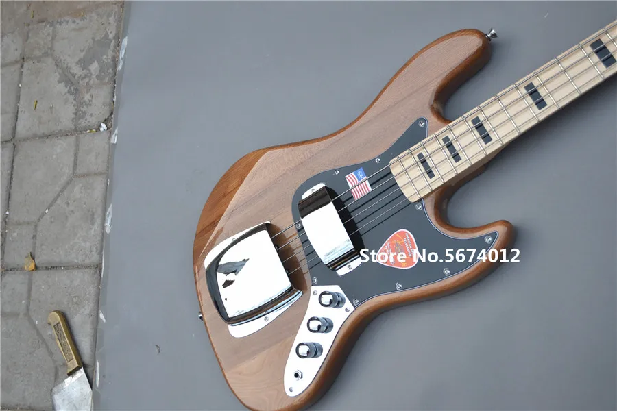 Factory direct high quality raw wood color 4 string bass guitar maple xylophone neck free shipping