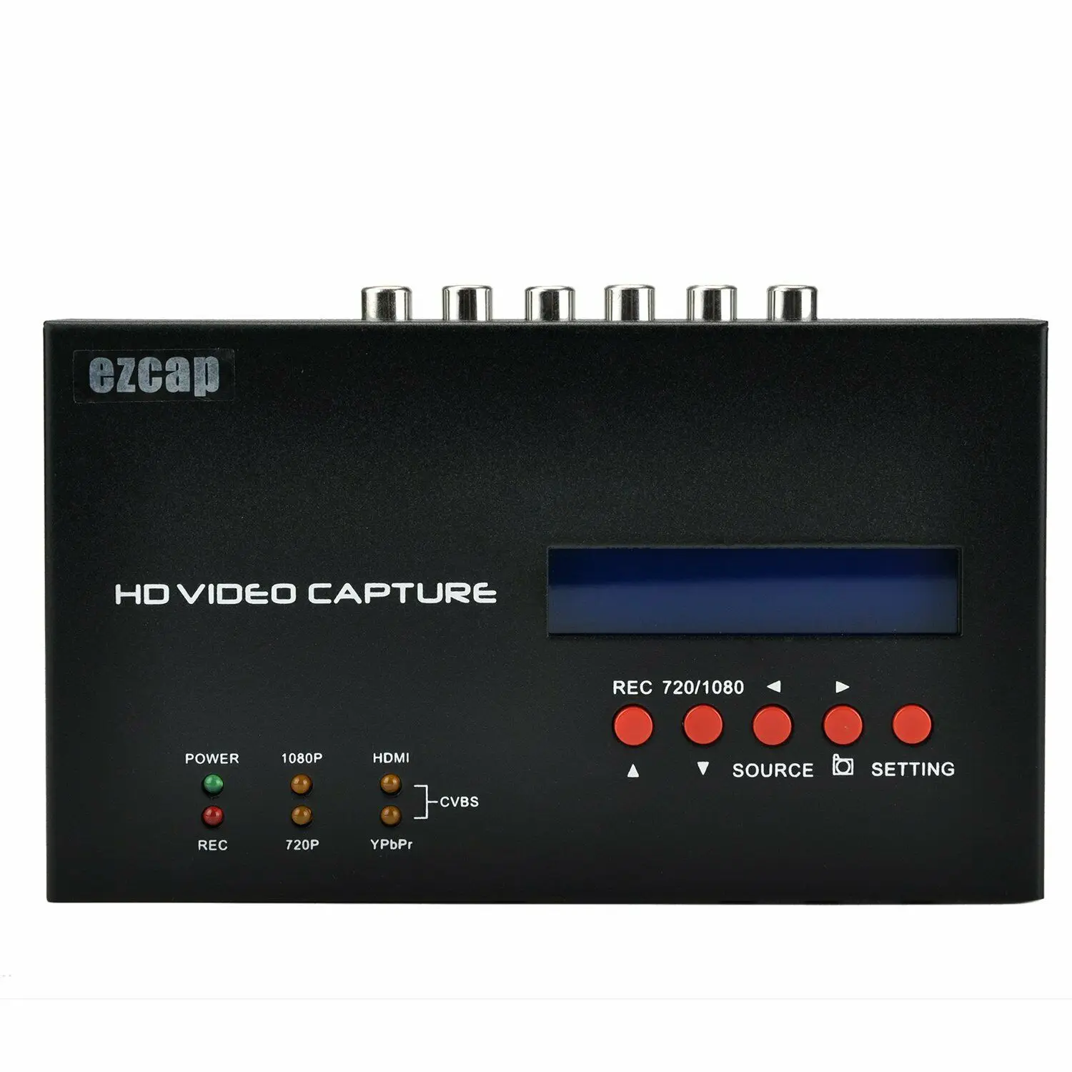 1080P HD Video Recorder Audio Video Capture Card With Display LCD Supports Scheduled Recording  EZCAP 283S