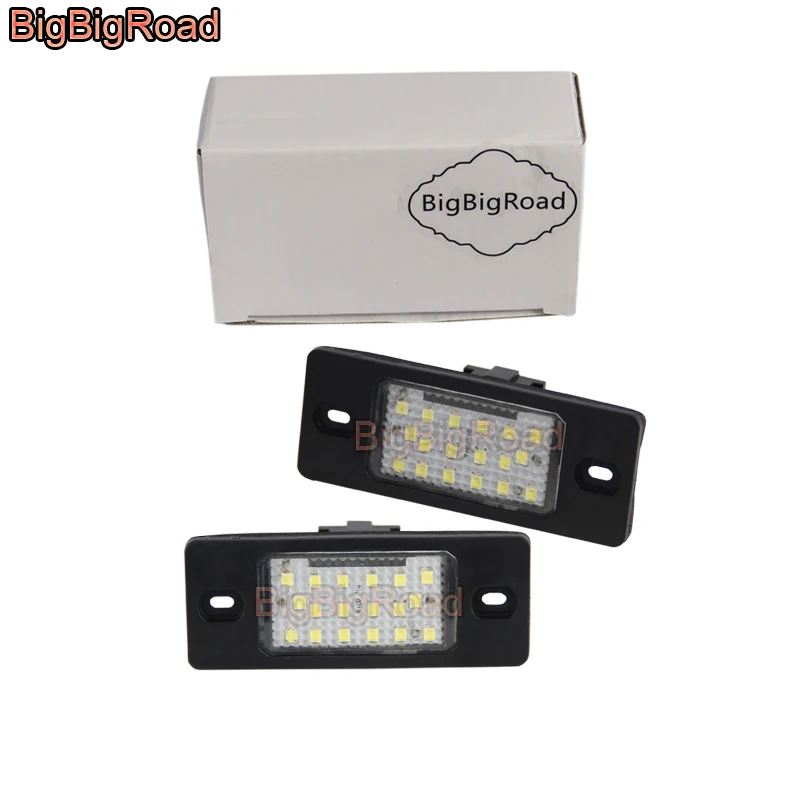 

BigBigRoad For Skoda Fabia1999 2000 2001-2014 For Yeti 2009 2010 2011 2012 2013 LED Car License Plate Light Number Frame Lamp