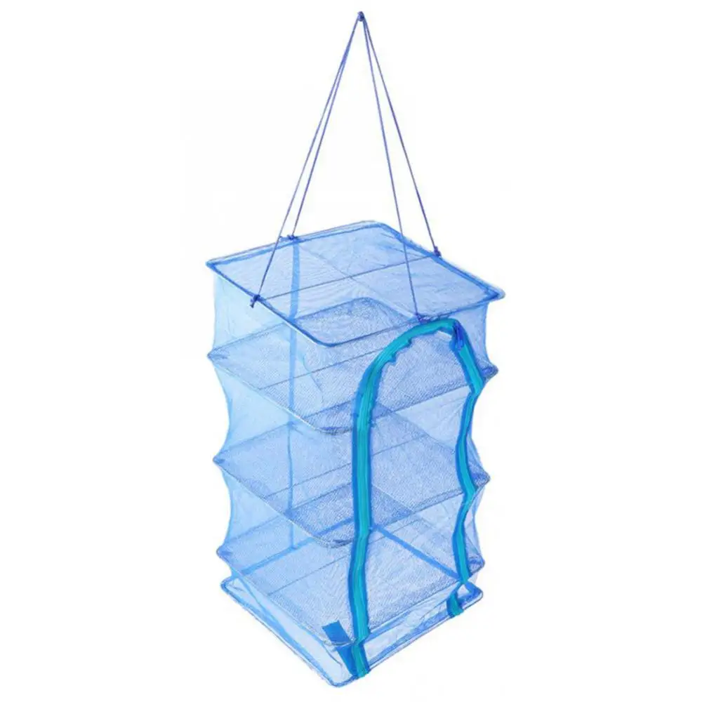 Foldable Multi Layer Drying Rack Fish Vegetables Fruit Herb Hanging Net Dry Cage Fish Hanging Net